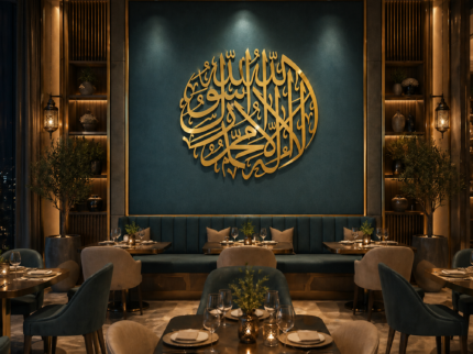 Shahada / Kalima 3D Islamic Wall Art Stainless Steel
